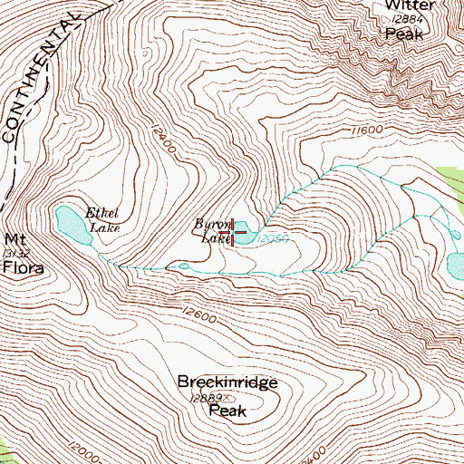 Topographic Map of Byron Lake, CO