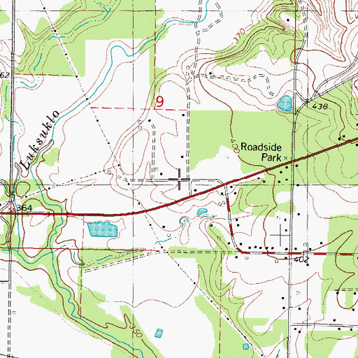 Topographic Map of Eagletown Post Office, OK