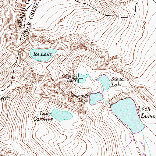 Topographic Map of Ohman Lake, CO