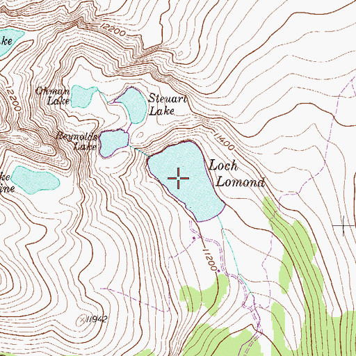 Topographic Map of Loch Lomond, CO