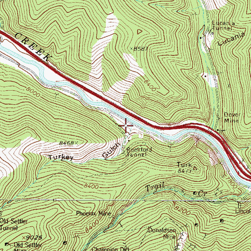Topographic Map of Turkey Gulch, CO