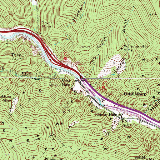Topographic Map of Oro Gulch, CO