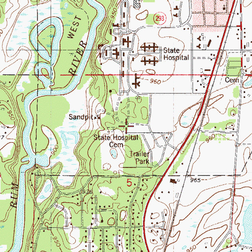 Topographic Map of Garden of Remembrance, MN