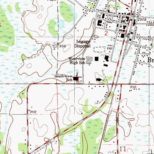 Topographic Map of Southview School, MN