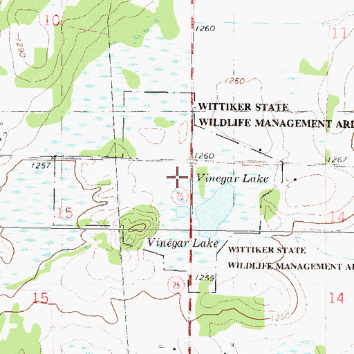 Topographic Map of Wittiker State Wildlife Management Area, MN