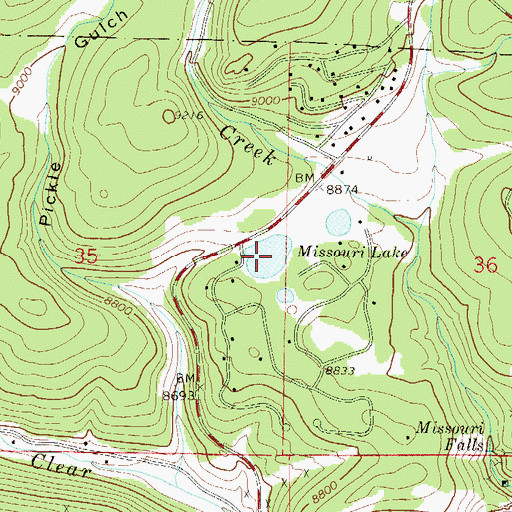 Topographic Map of Missouri Lake, CO