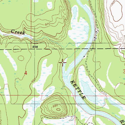 Topographic Map of Pelkey Creek, MN