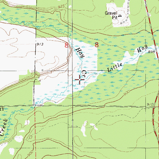 Topographic Map of Little Hay Creek, MN