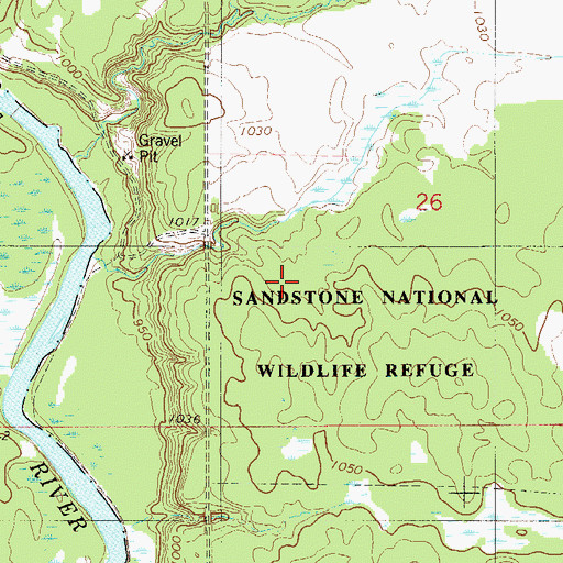 Topographic Map of Sandstone State Wildlife Management Area, MN
