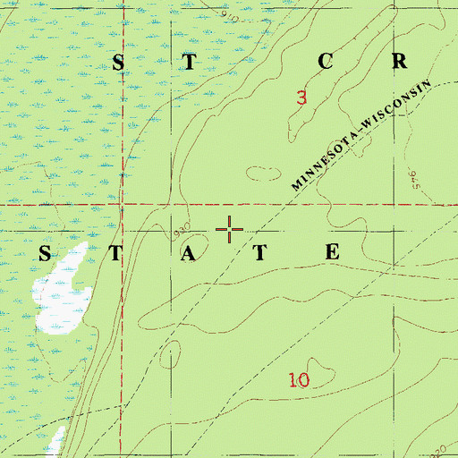 Topographic Map of Minnesota-Wisconsin Boundary State Trail, MN