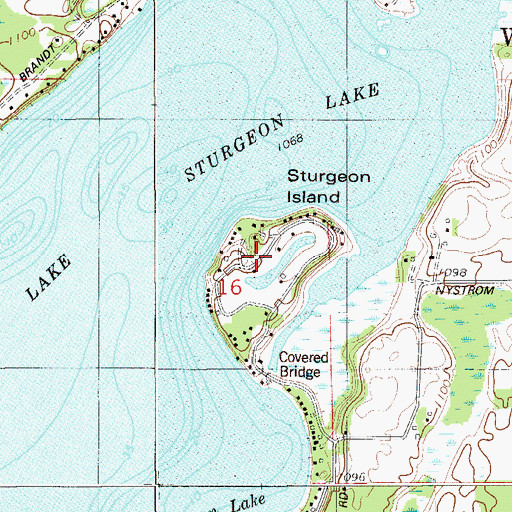 Topographic Map of Sturgeon Island, MN