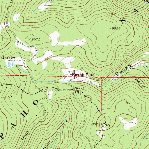 Topographic Map of Pecks Flat, CO