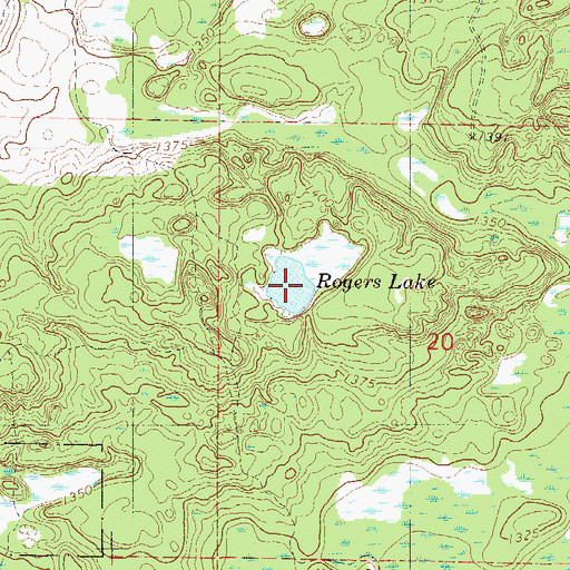 Topographic Map of Rogers Lake, MN