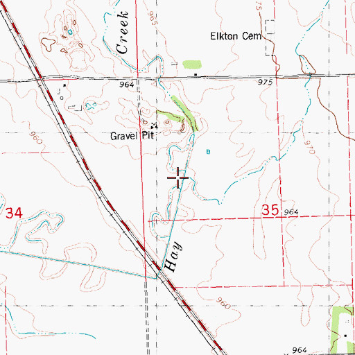 Topographic Map of Spring Creek, MN