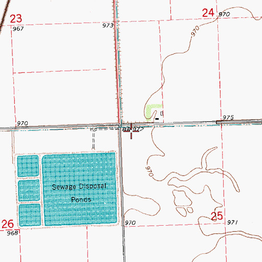 Topographic Map of County Ditch Number Twentyeight, MN