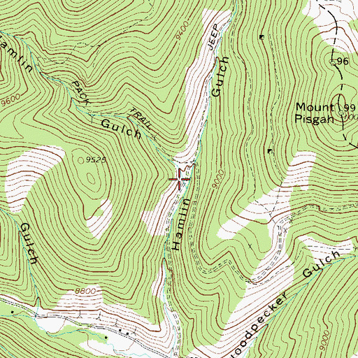 Topographic Map of Little Hamlin Gulch, CO