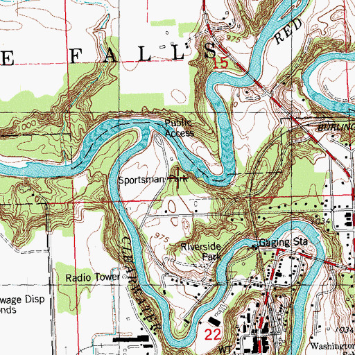 Topographic Map of Sportsman Park, MN