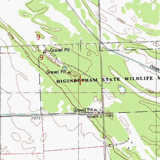 Topographic Map of Higinbotham State Wildlife Management Area, MN