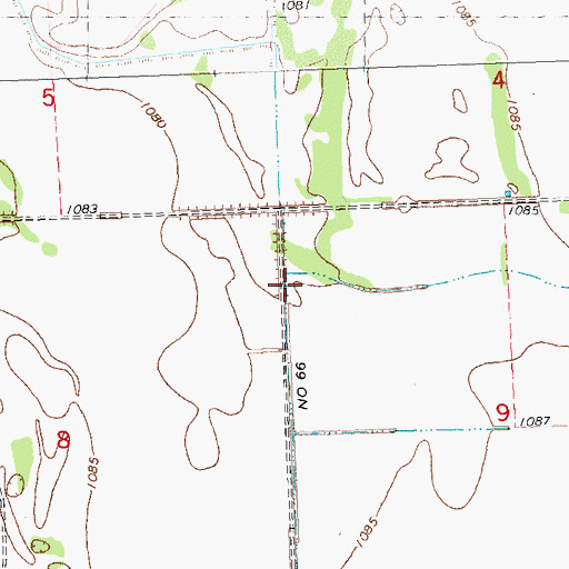 Topographic Map of Judicial Ditch Number Sixtysix, MN
