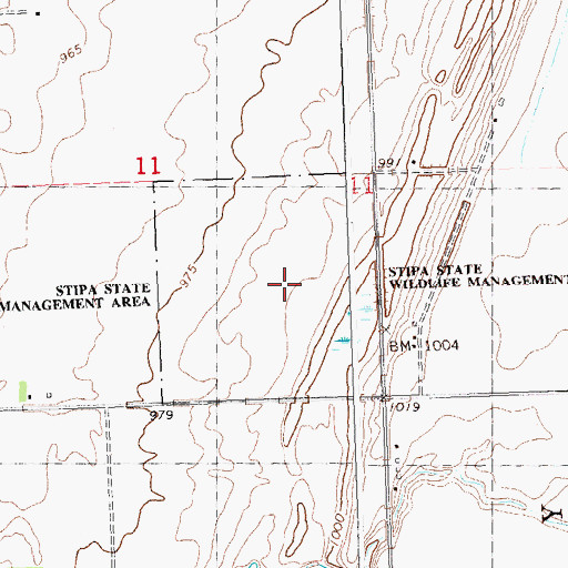 Topographic Map of Stipa State Wildlife Management Area, MN