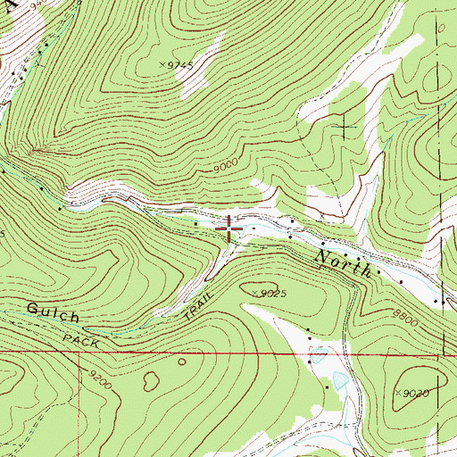 Topographic Map of Pecks Gulch, CO
