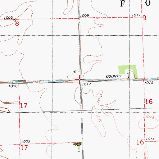 Topographic Map of County Ditch Number Four, MN