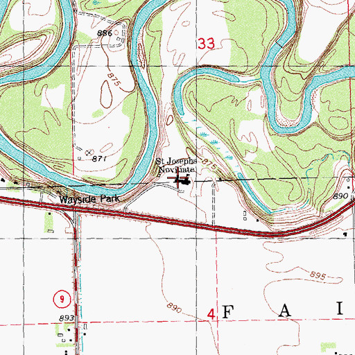 Topographic Map of Saint Josephs Novitiate, MN