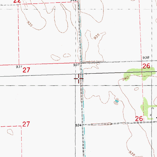 Topographic Map of Judicial Ditch Number Sixty, MN