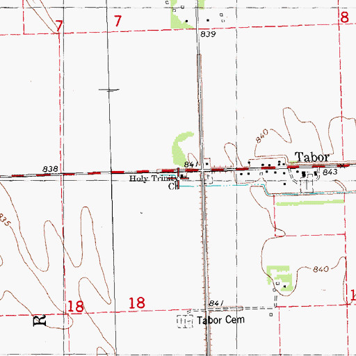 Topographic Map of Holy Trinity Church, MN