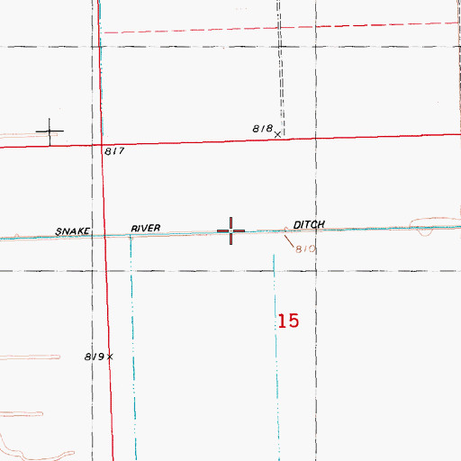 Topographic Map of Snake River Ditch, MN