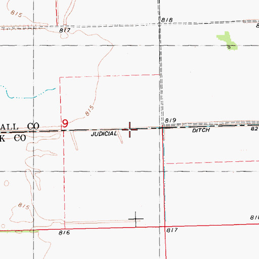 Topographic Map of Judicial Ditch Number Twentyfour, MN