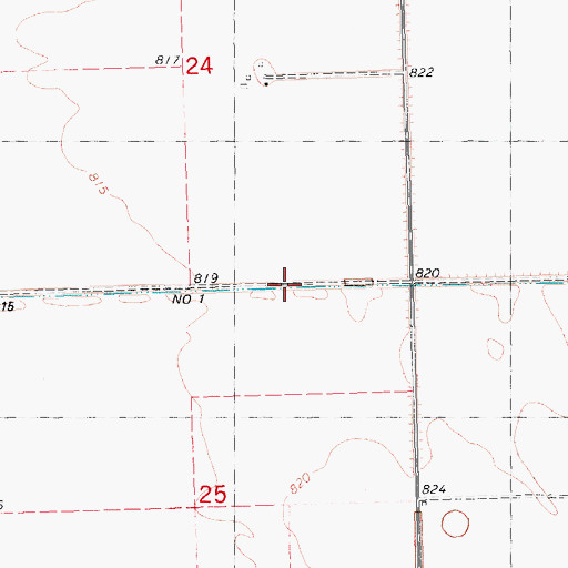 Topographic Map of Lateral Number One, MN