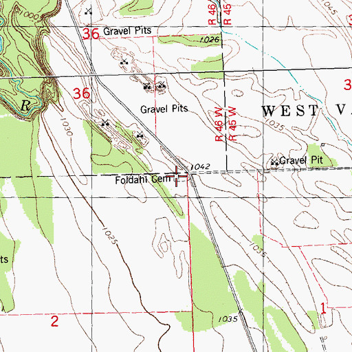 Topographic Map of Nyed Cemetery, MN