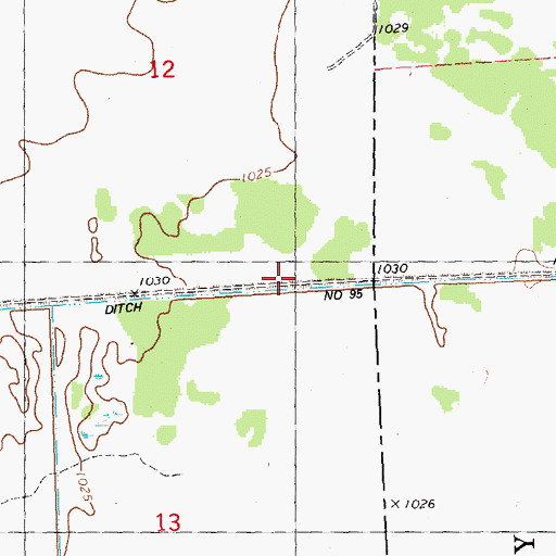 Topographic Map of State Ditch Number Ninetyfive, MN