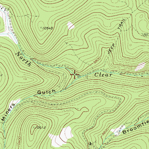 Topographic Map of Miners Gulch, CO