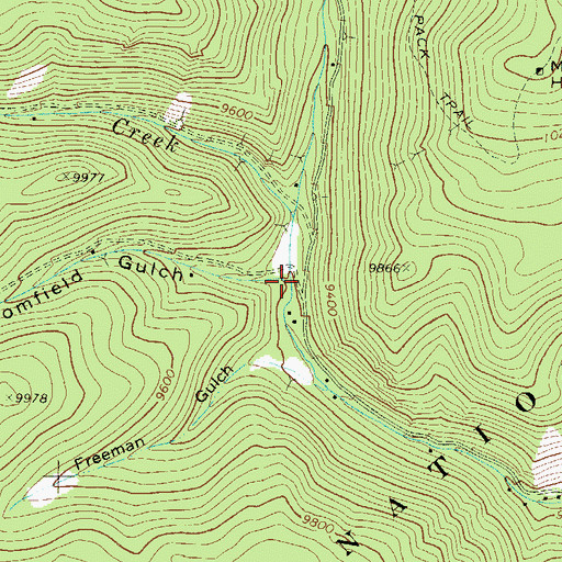 Topographic Map of Broomfield Gulch, CO
