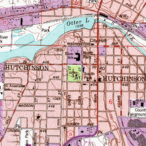 Topographic Map of South Park, MN