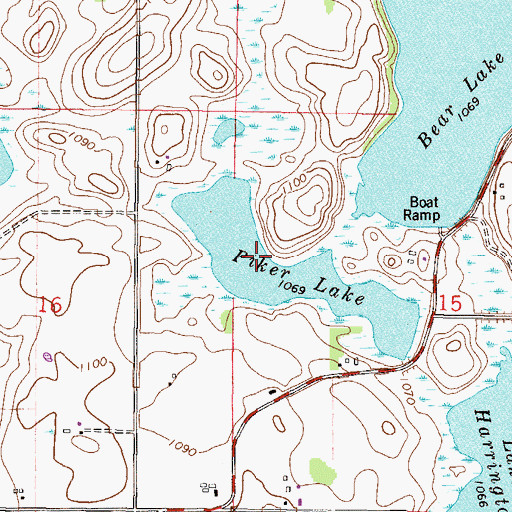 Topographic Map of Piker Lake, MN