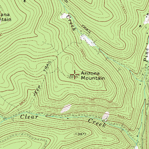 Topographic Map of Arizona Mountain, CO