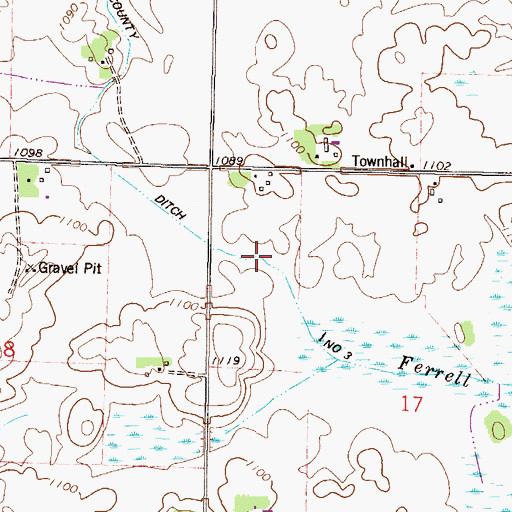 Topographic Map of County Ditch Number Three, MN