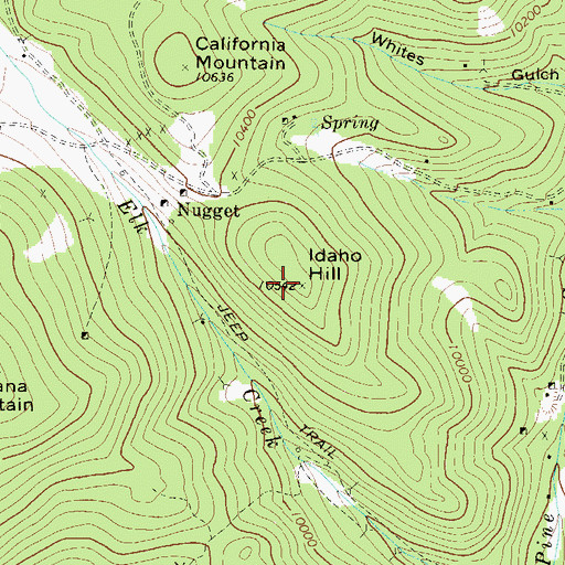 Topographic Map of Idaho Hill, CO