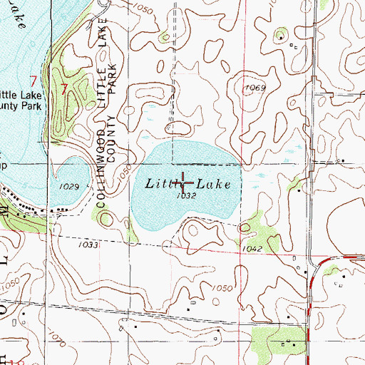 Topographic Map of Little Lake, MN