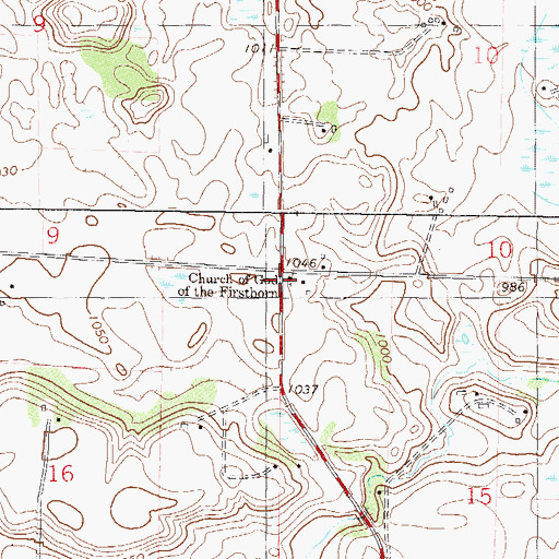 Topographic Map of Church of God of the Firstborn, MN