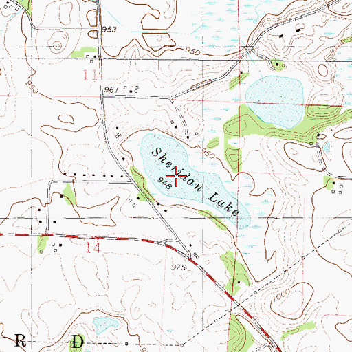Topographic Map of Sheridan Lake, MN