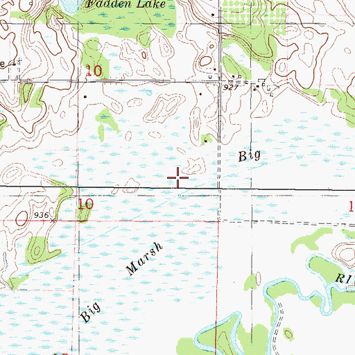 Topographic Map of Big Marsh, MN