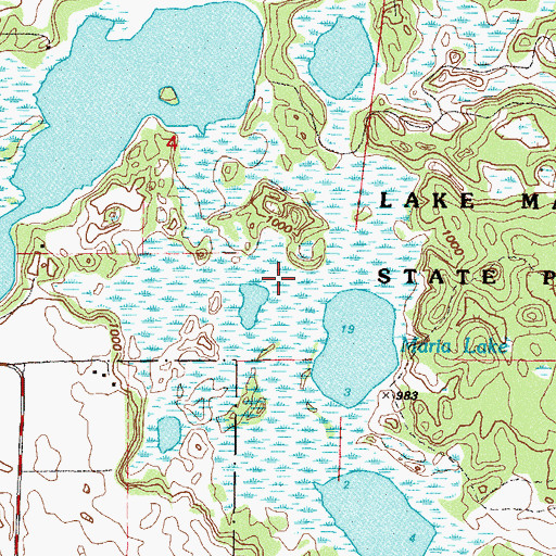 Topographic Map of Lake Maria State Park, MN
