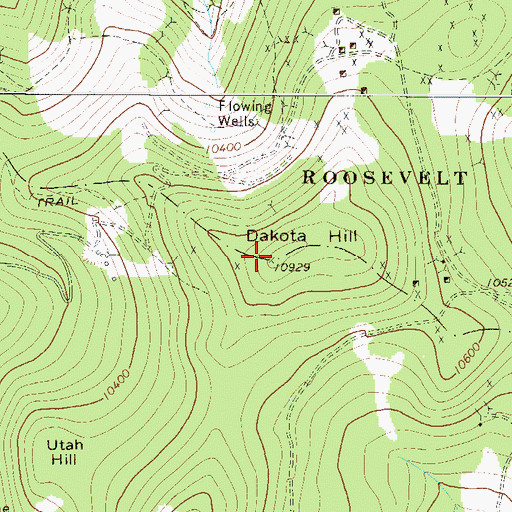 Topographic Map of Dakota Hill, CO
