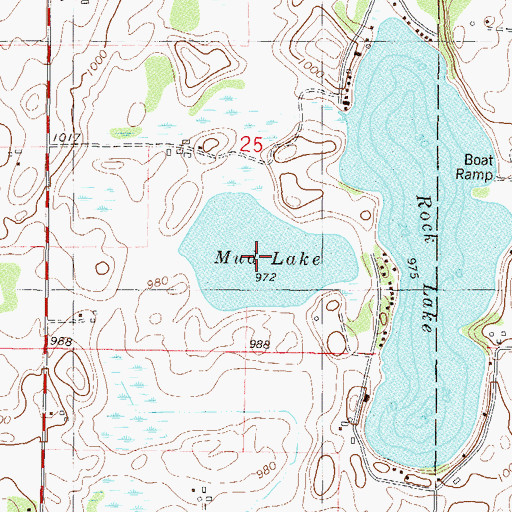 Topographic Map of Mud Lake, MN