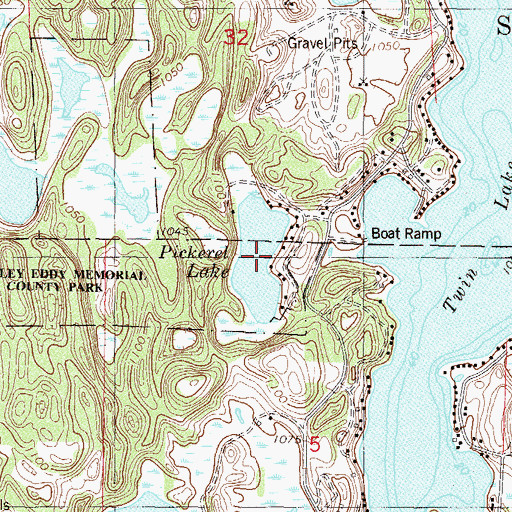 Topographic Map of Pickerel Lake, MN