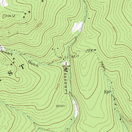 Topographic Map of Stewart Gulch, CO